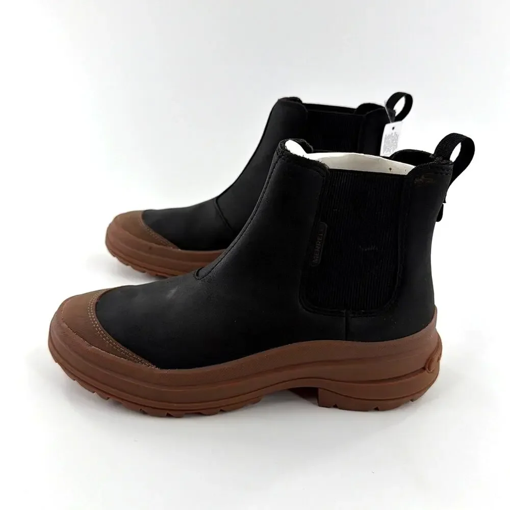 Merrell Women's Black Gum Harper Pull On Waterproof Chukka Boots Size 8
